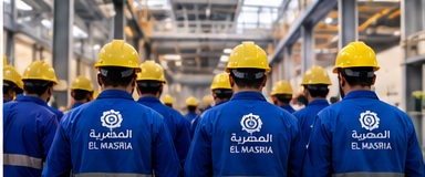 عمال الأقسام الإنتاجية في موقع عمل
